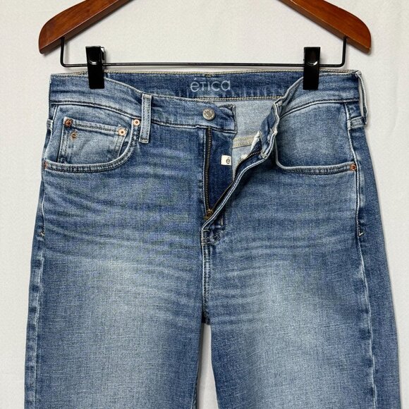 Anthropologie Etica Rae High Rise Clean Straight Leg Ankle Jeans Size 30 - Picture 6 of 16